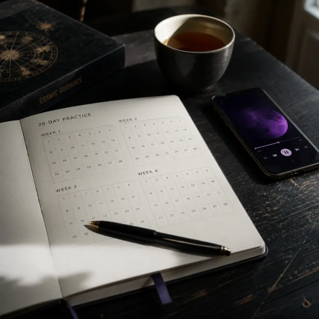 Notebook prepared for a four-week audio practice