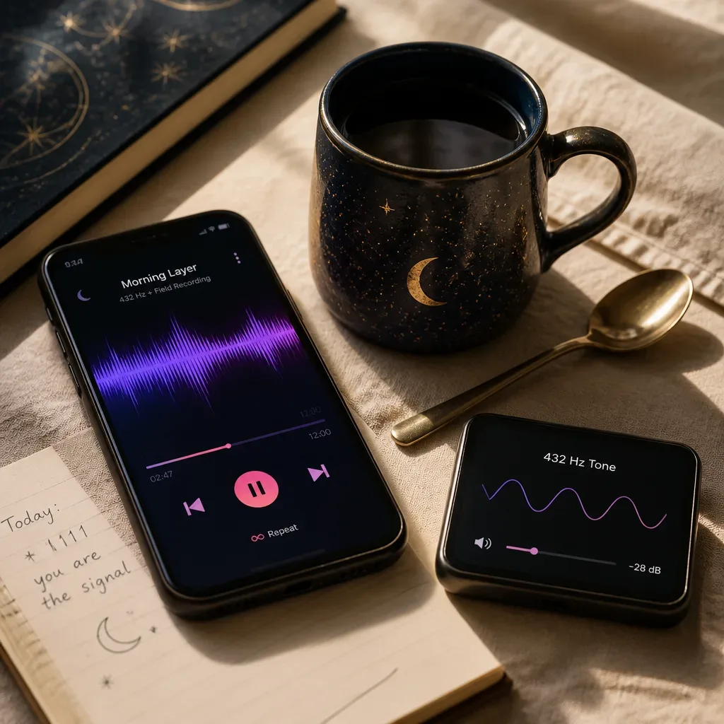 Audio del Yo Soñado con una capa tranquila de tono 432 Hz