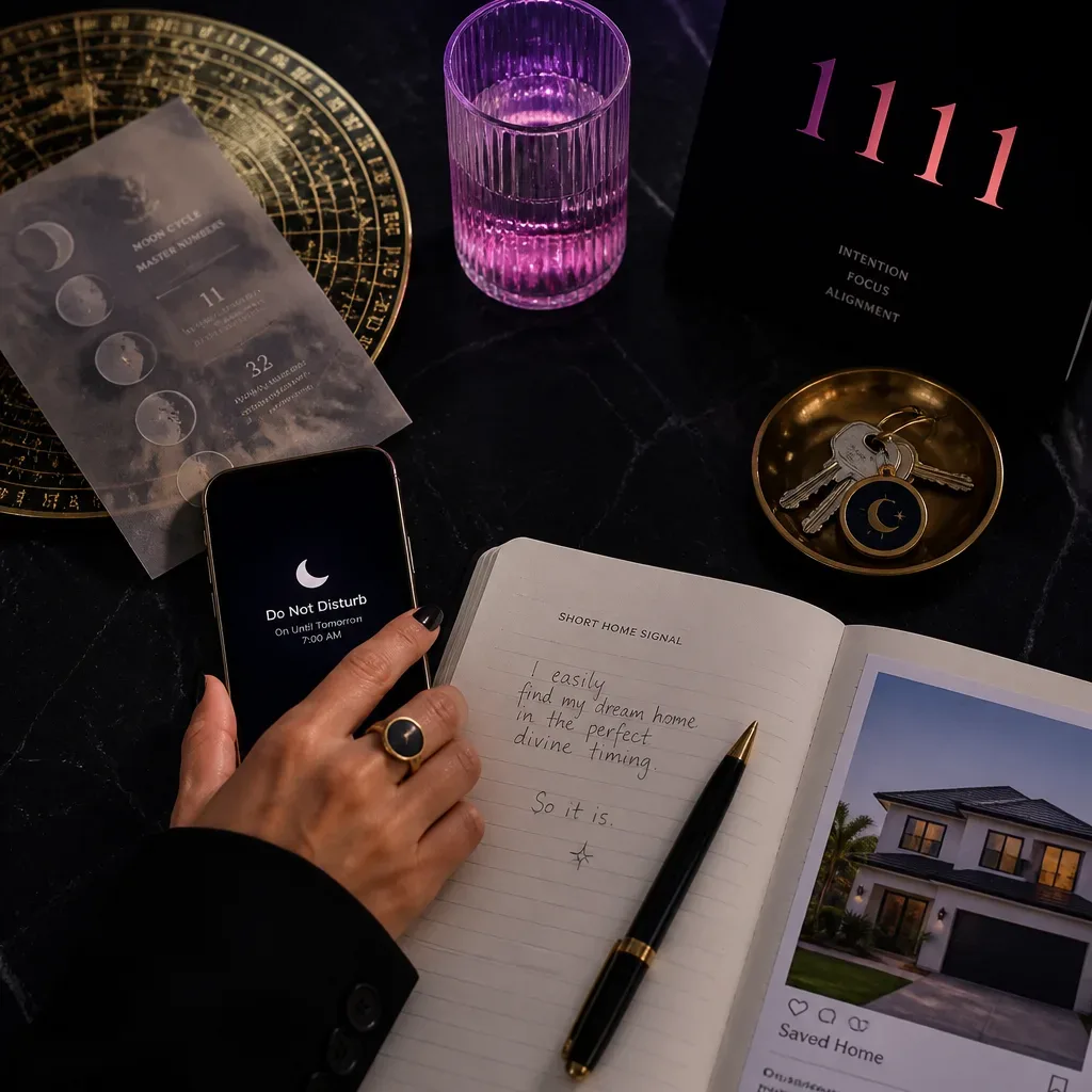 Telefono e quaderno preparati per l’audio della casa dei sogni