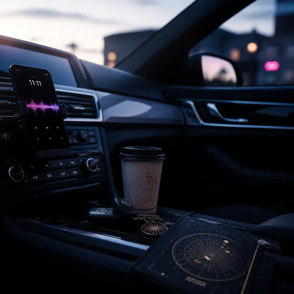 Phone set before a safe commute audio practice