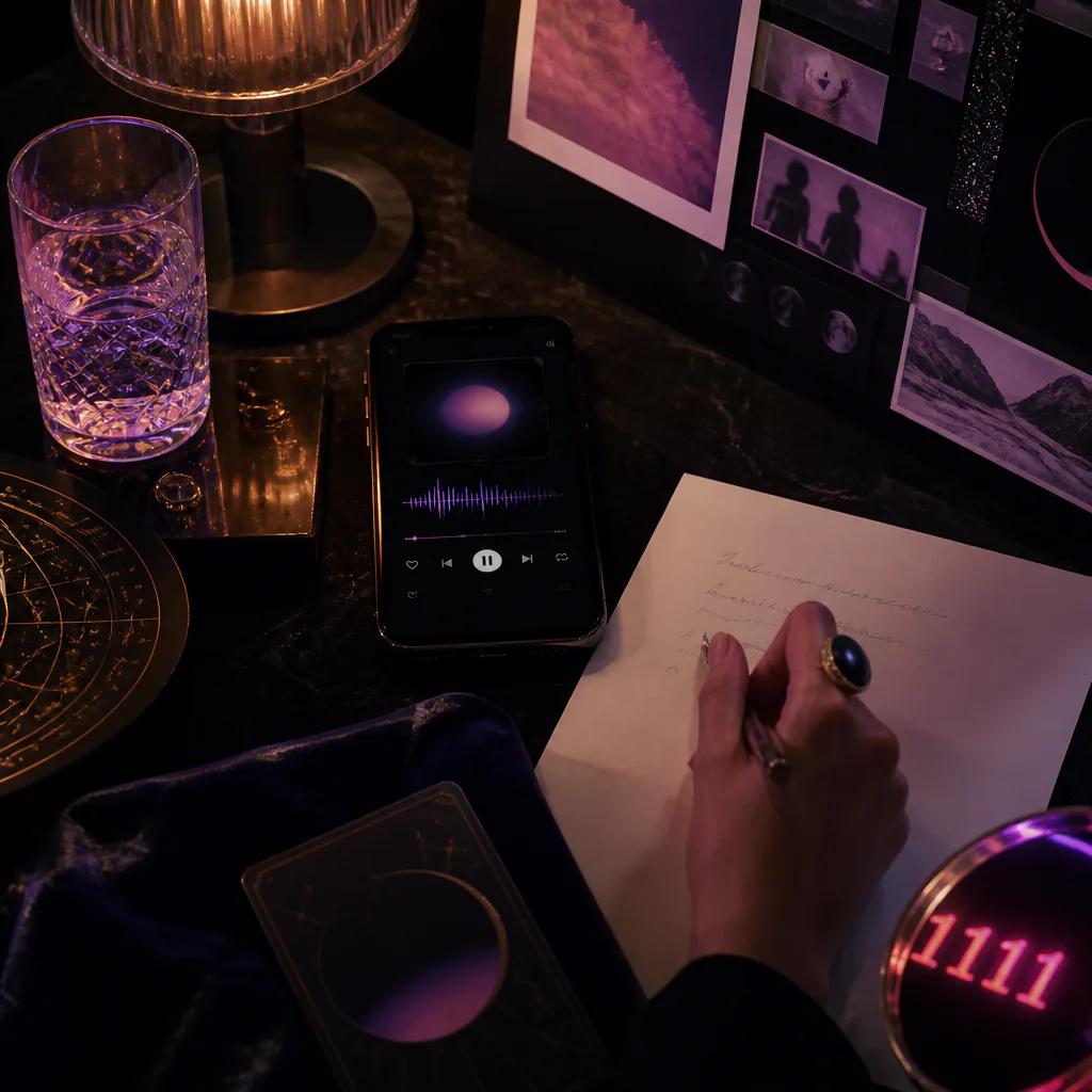 Audio practice with notes and visual reminders