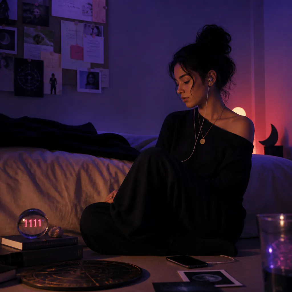 Person listening to Dream-Self Audio at night