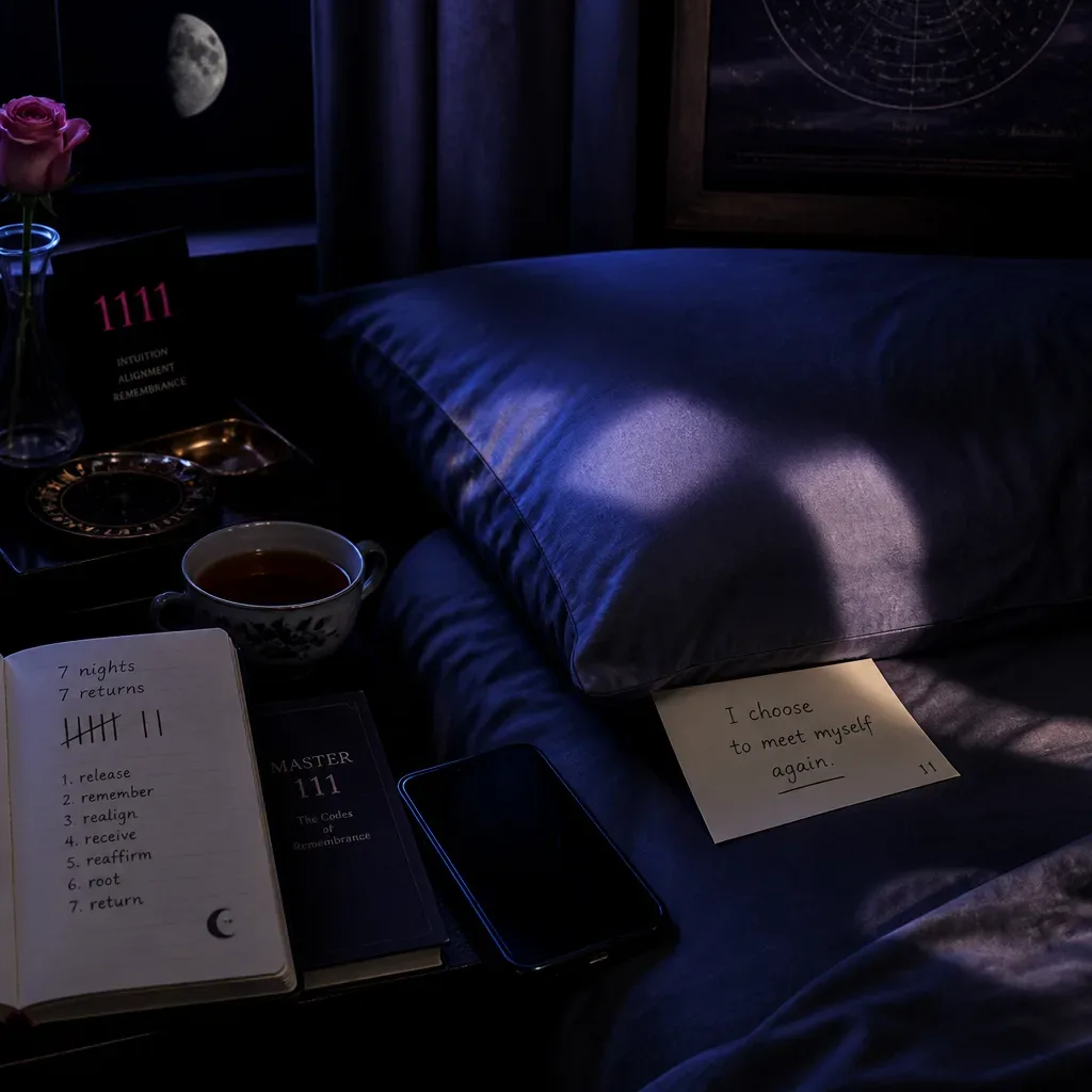 Catatan terlipat terselip di bawah bantal yang diterangi cahaya bulan