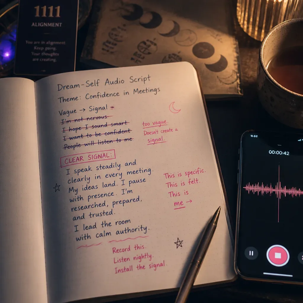 Notebook draft for a confidence audio script