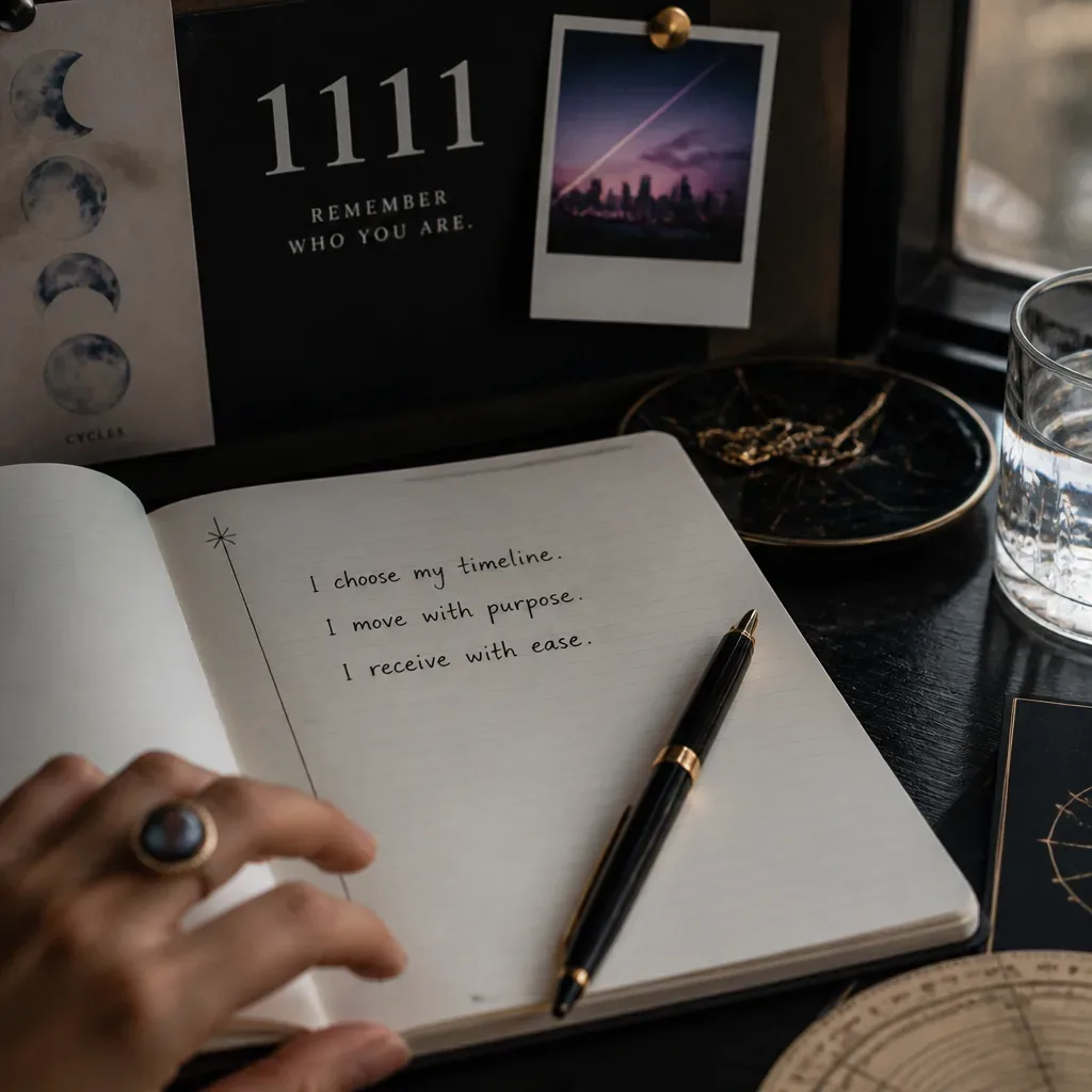 Notebook with one true affirmation after listening